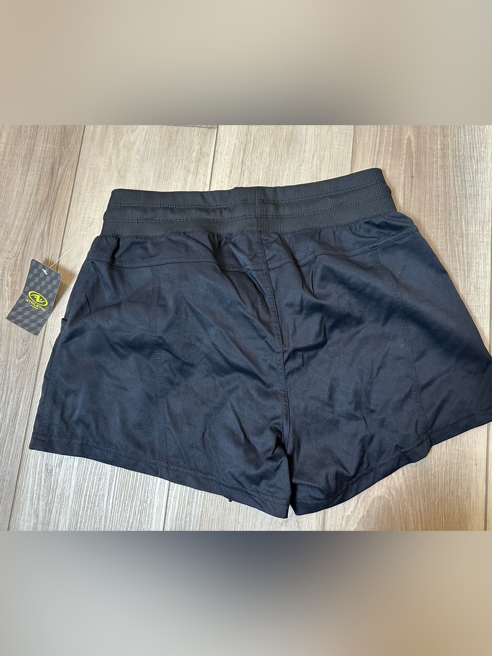 Athletic Works Women's Black Athletic Shorts with Drawstring - Picture 4 of 5